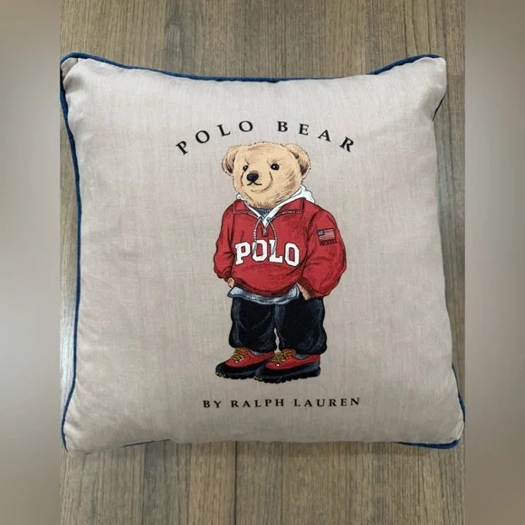 Vintage Ralph Lauren Polo Bear Pillow - Picture 1 of 7